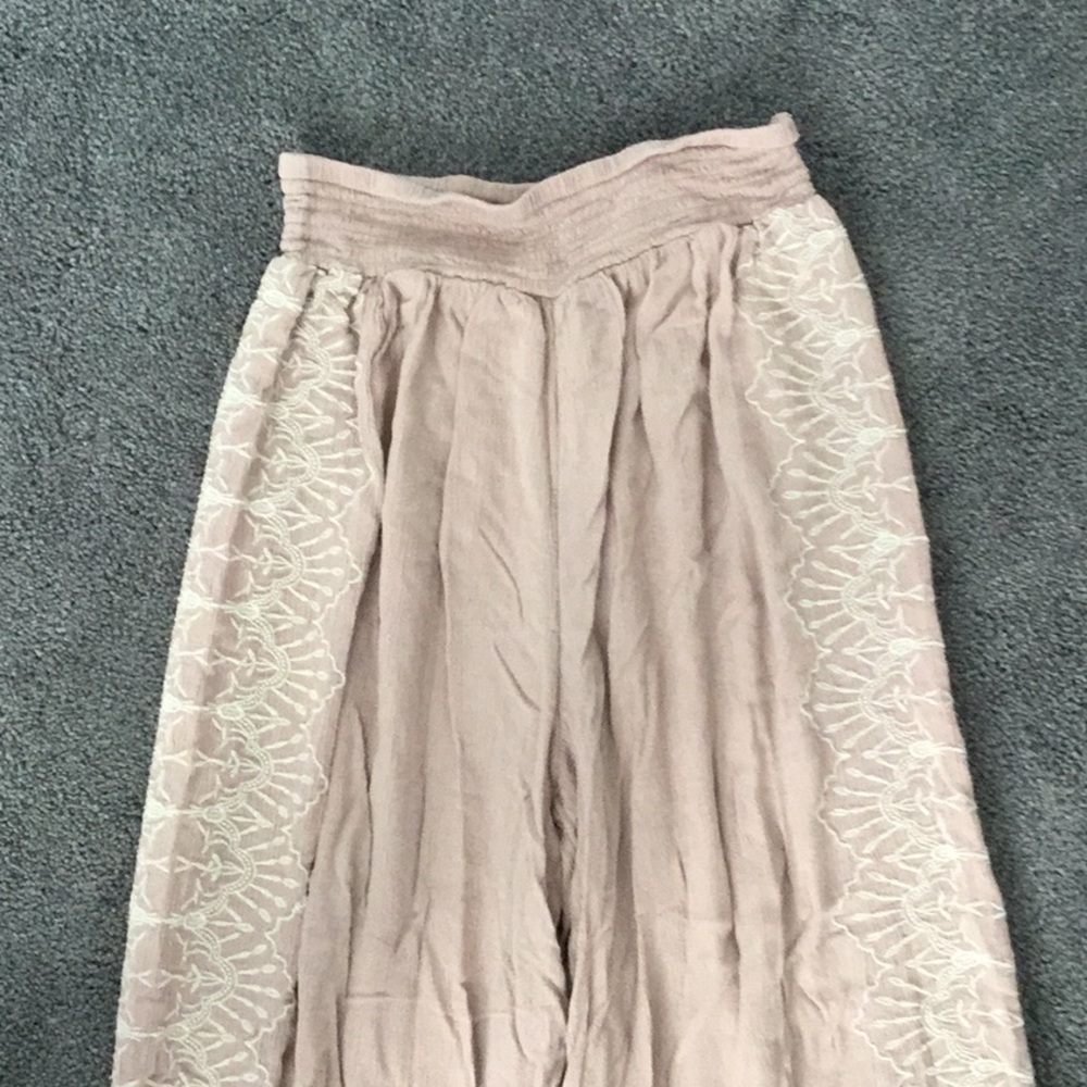 Wide leg cropped pants